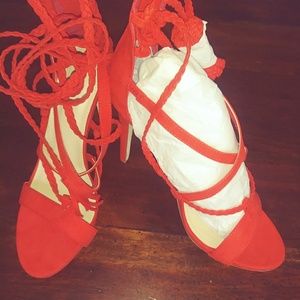 Red shoes new never worn.